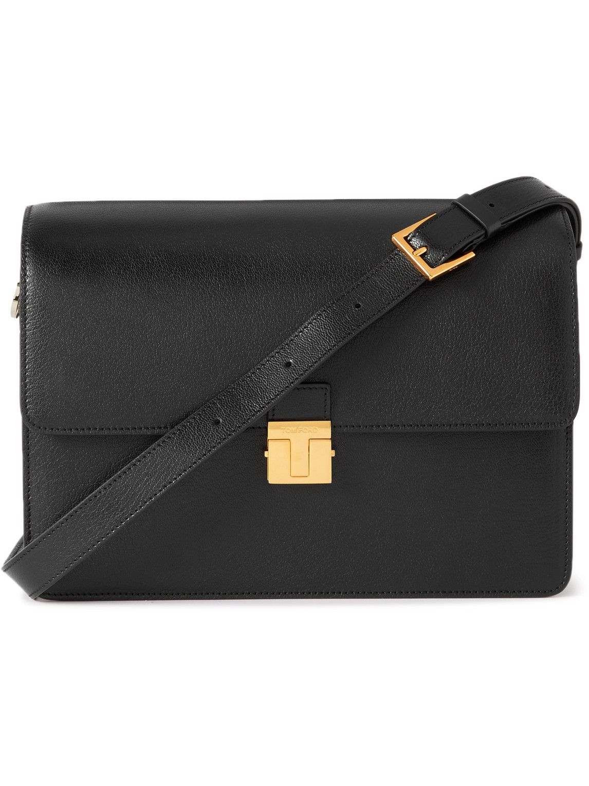 TOM FORD Full-Grain Leather Messenger Bag for Men