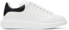 Alexander McQueen White & Black Iridescent Oversized Sneakers