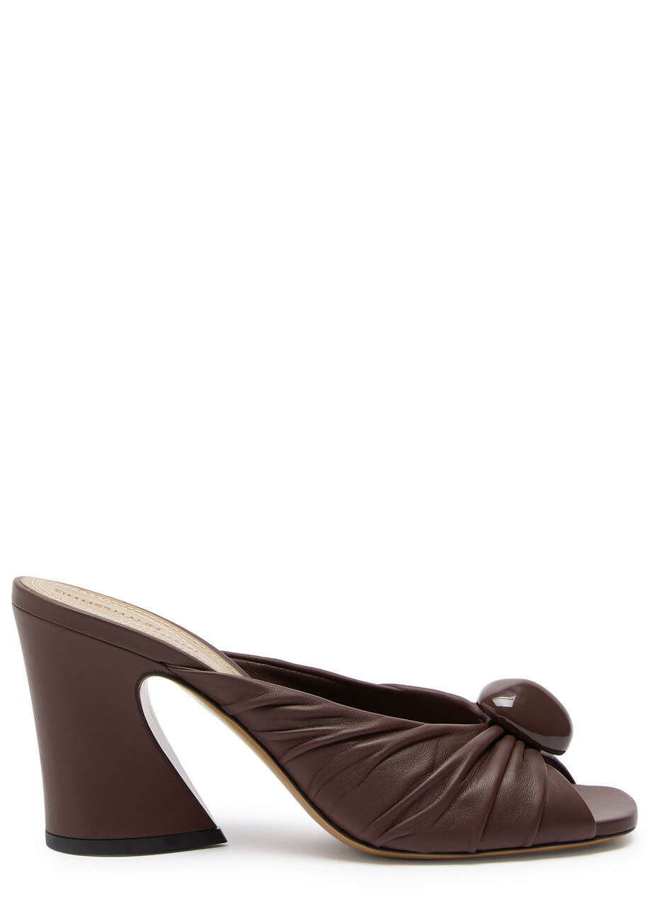 【Zimmermann】Gleam 85 leather mules Zimmermann Gleam 85 Leather Mules Burgundy Zimmermann