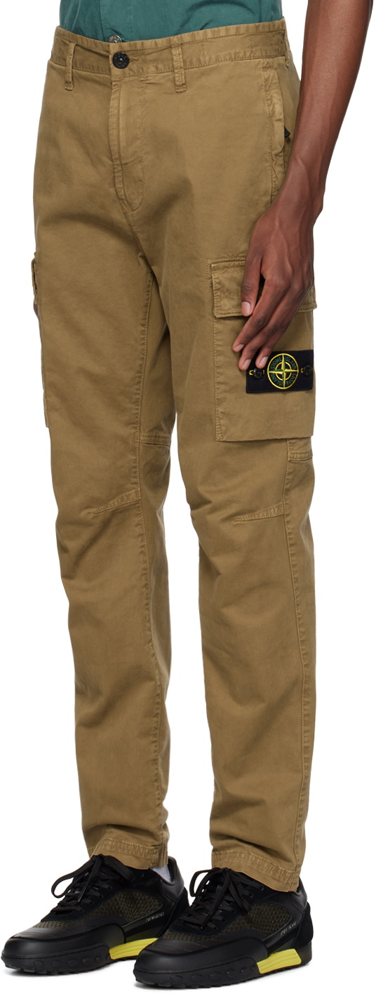 Stone Island Tan Patch Cargo Pants Stone Island