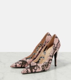 Gucci Python-effect leather pumps