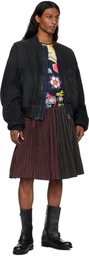 Chopova Lowena SSENSE Exclusive Pink & Navy Cotton Knee Carabiner Skirt
