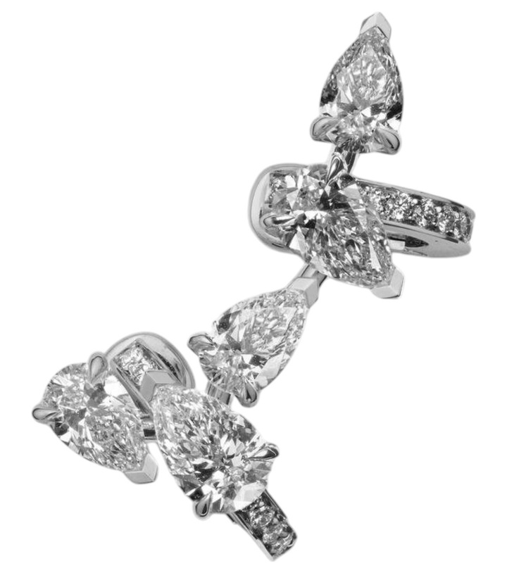 Photo: Repossi Serti Sur Vide 18kt white gold single ear cuff with diamonds