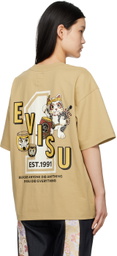 Evisu Beige Bonded T-Shirt