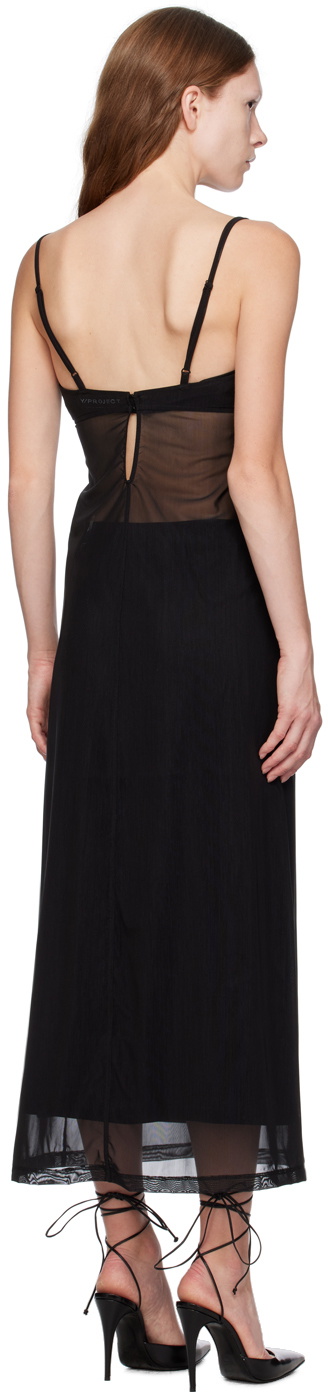 Y/Project Black Wire Brasier Midi Dress