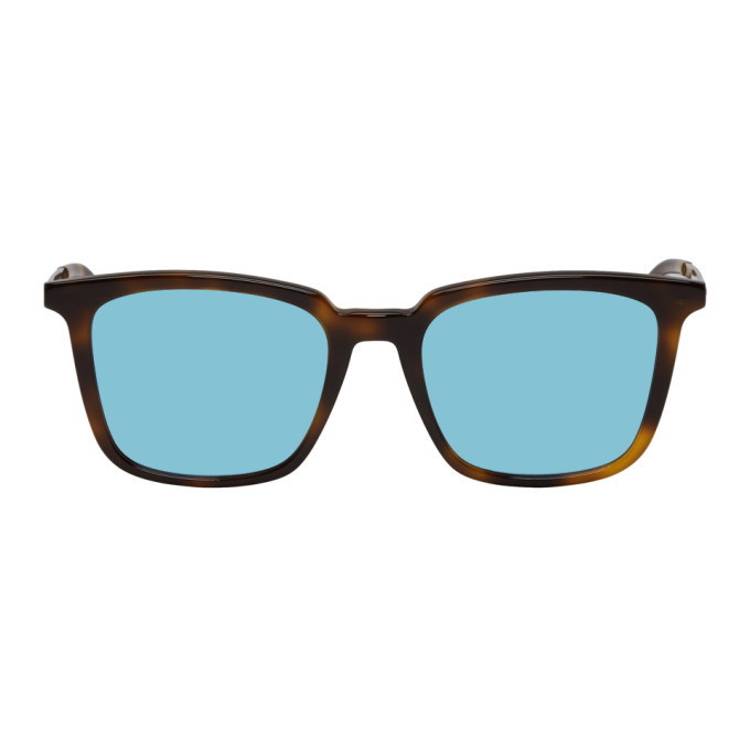 Photo: McQ Alexander McQueen Tortoiseshell and Blue MQ0070s Sunglasses