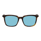 McQ Alexander McQueen Tortoiseshell and Blue MQ0070s Sunglasses