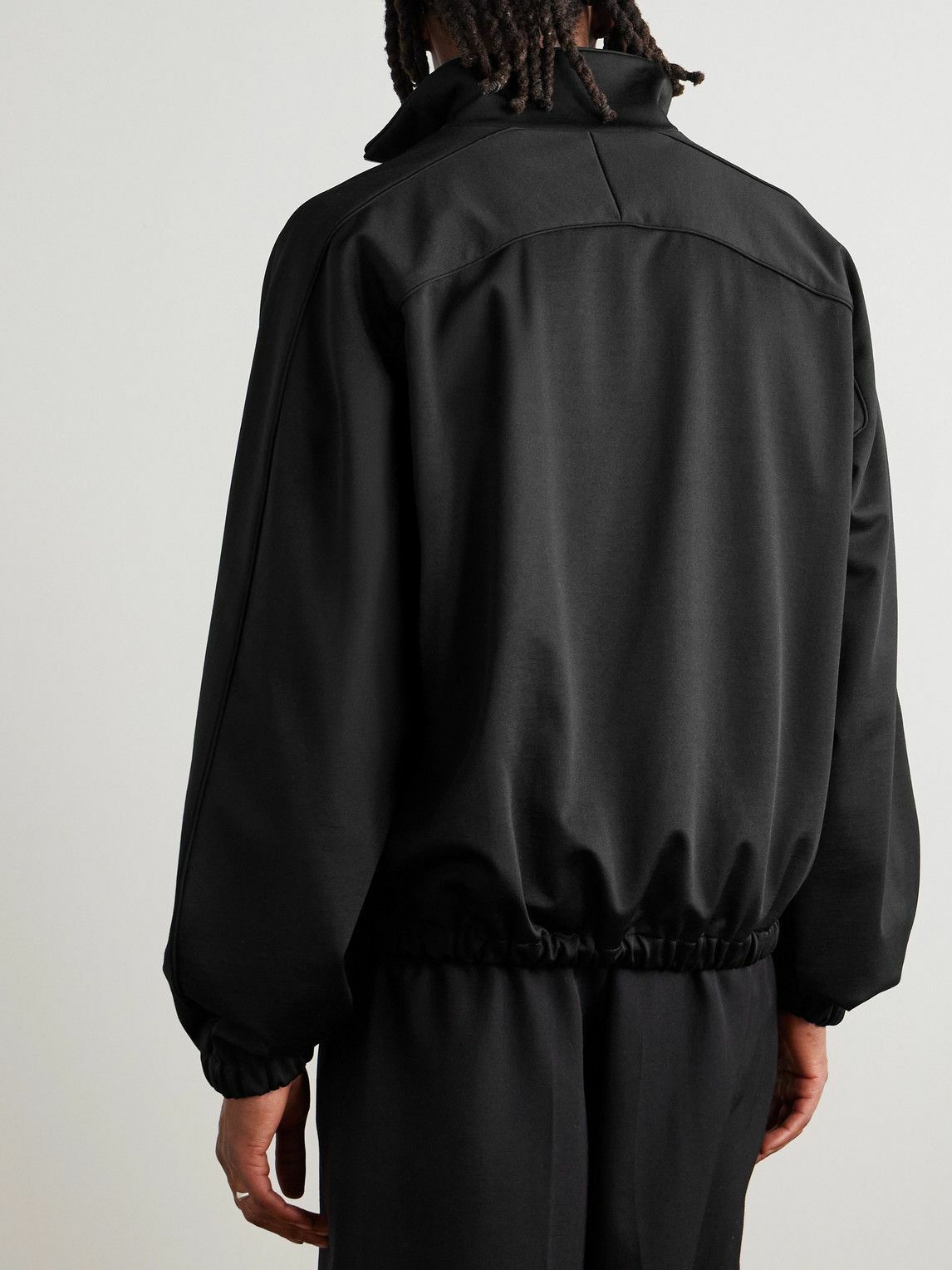 Jil Sander - Cotton-Blend Jersey Zip-Up Sweatshirt - Black