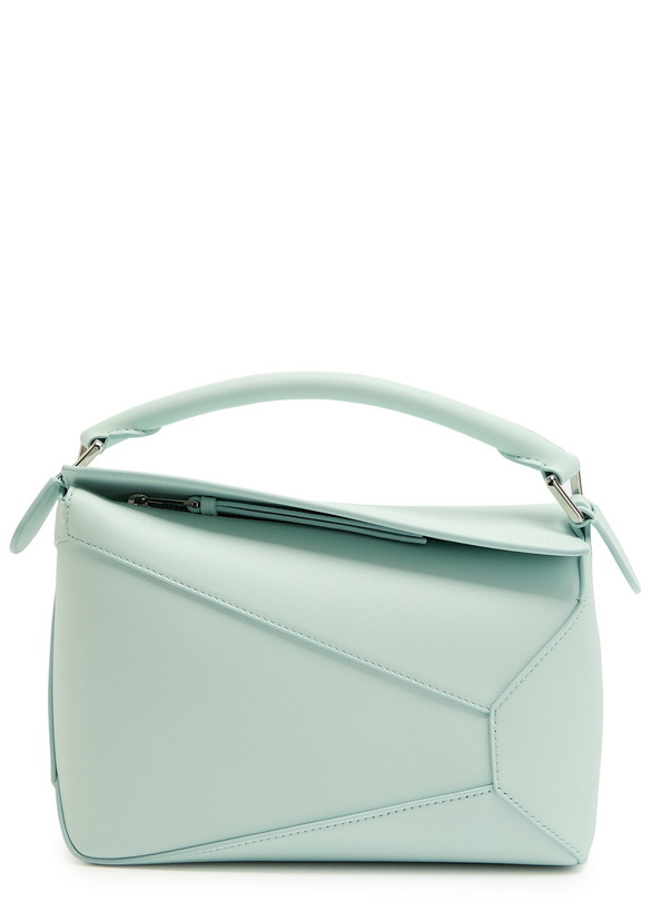 Photo: Loewe Puzzle Edge Small Leather top Handle bag - Light Blue - One Size
