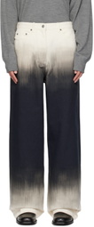 Peter Do Off-White & Black Gradient Jeans