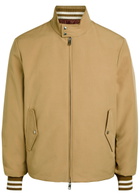 Moncler Reversible Padded Woven Bomber Jacket Beige