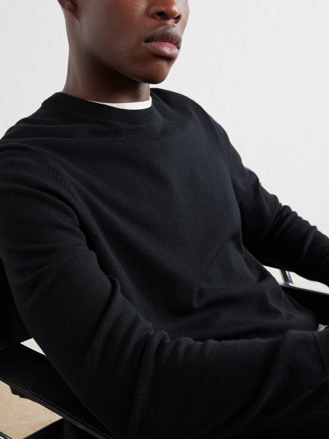 NN07 - Ted 6605 Wool Crewneck Sweater - Black