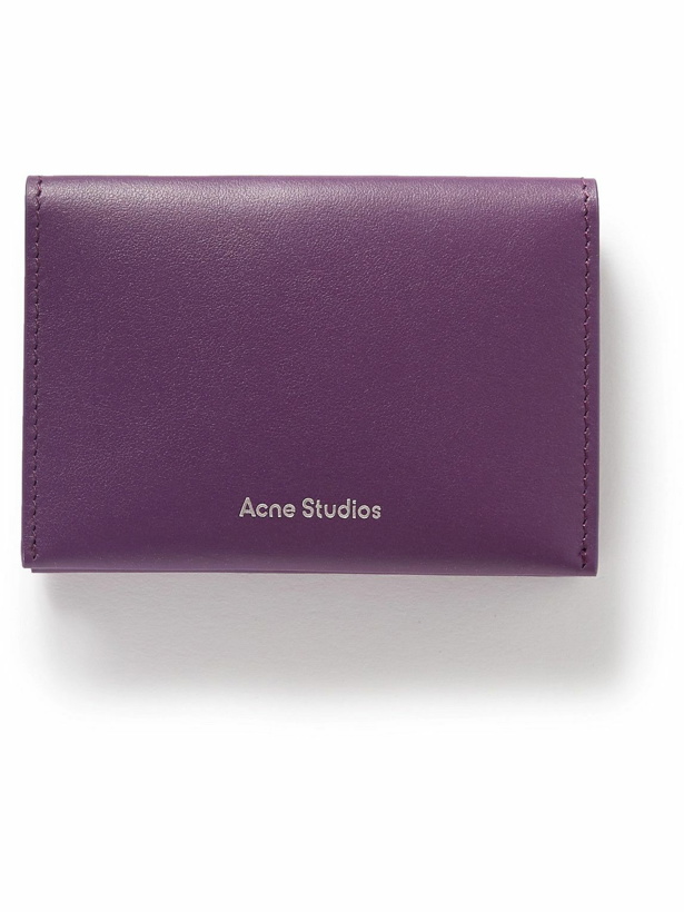 Photo: Acne Studios - Logo-Print Leather Bifold Cardholder