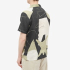 Folk Men's Void Print Vacation Shirt in Black Olive