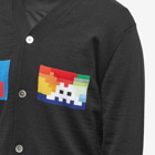 Comme des Garçons SHIRT Men's Invader Graphic Cardigan in Black