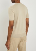 Boss Umauro Fine-knit Wool T-shirt Beige