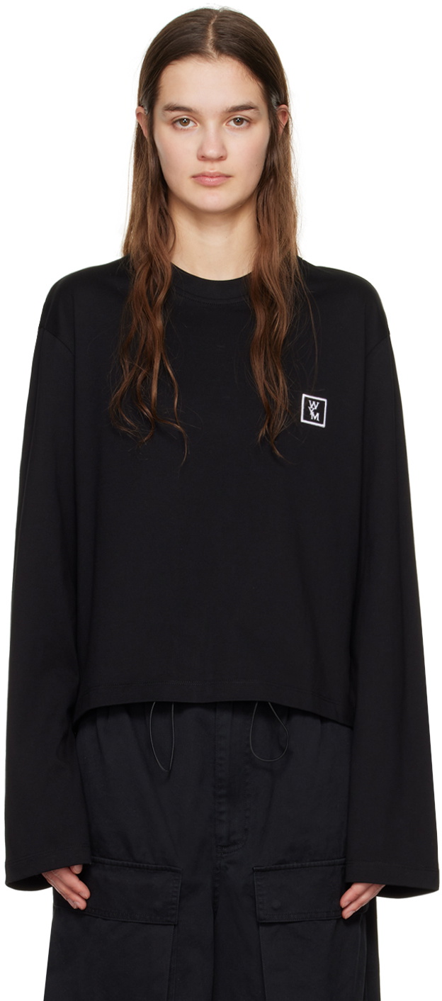 Wooyoungmi Black Patch Long Sleeve T-Shirt