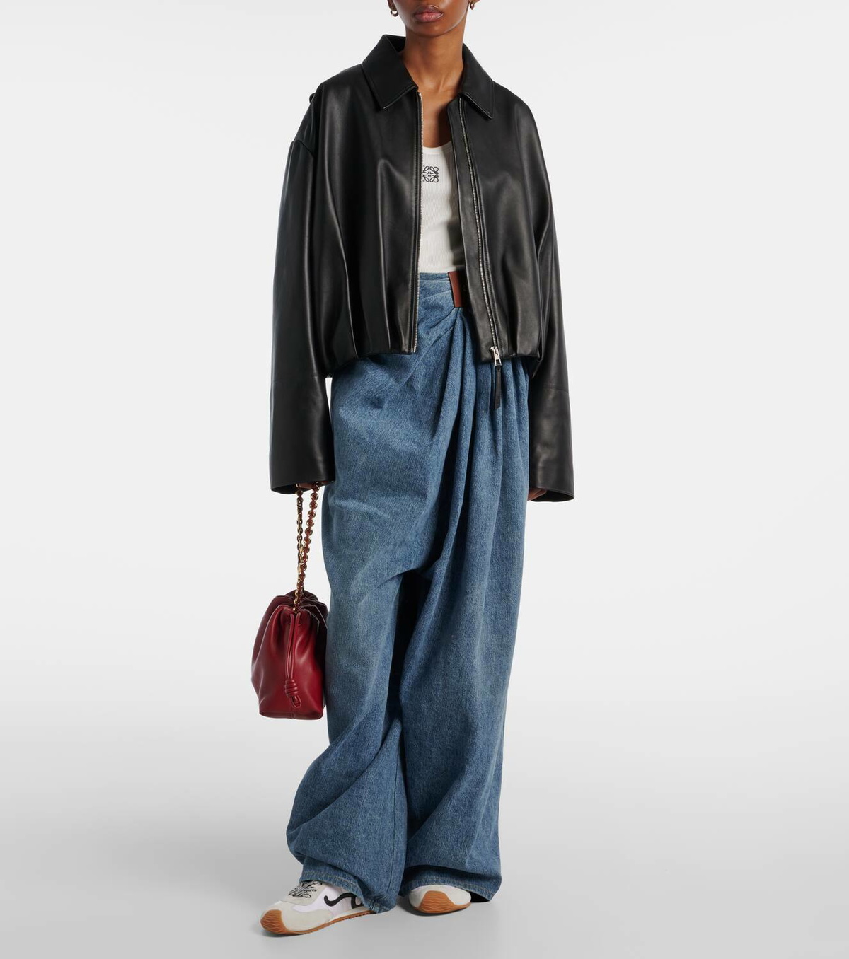 Loewe Draped wide-leg jeans Loewe