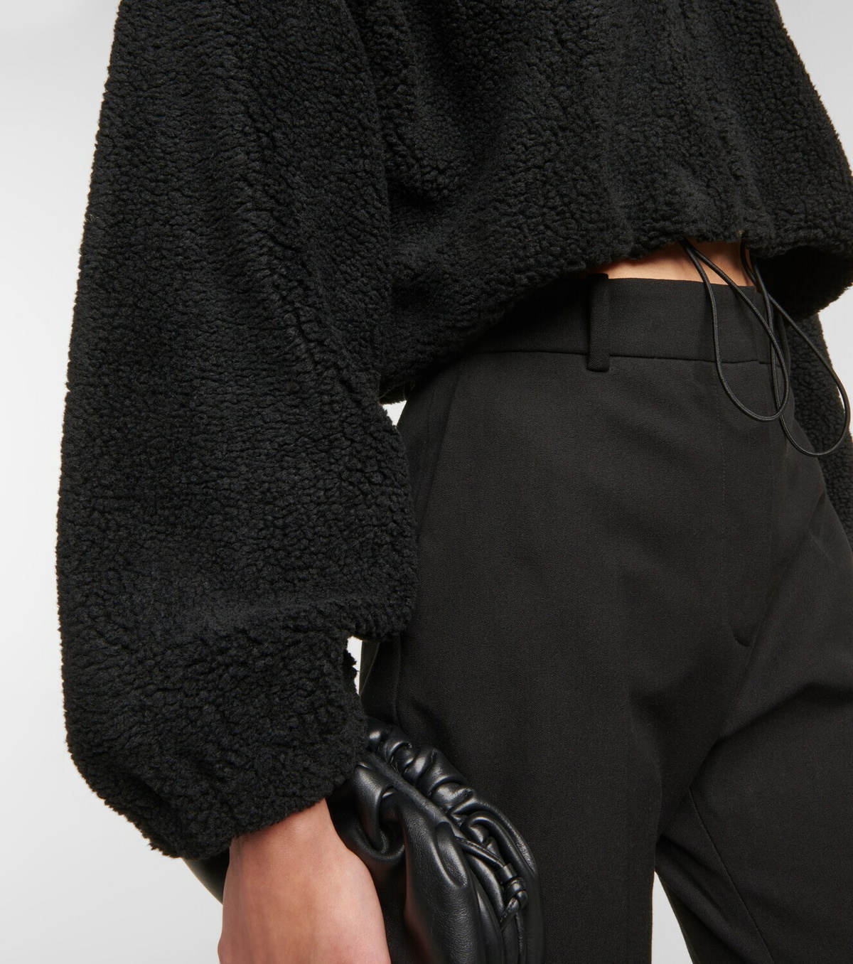 Patou Cropped teddy jacket