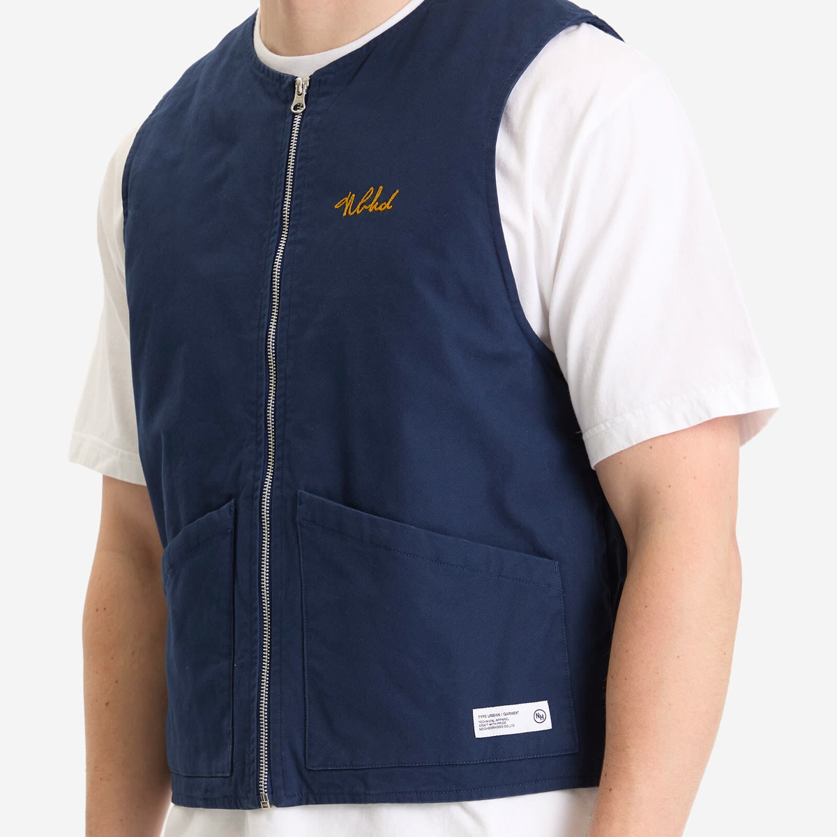 Neighborhood Men's Padded Work Vest in Navy