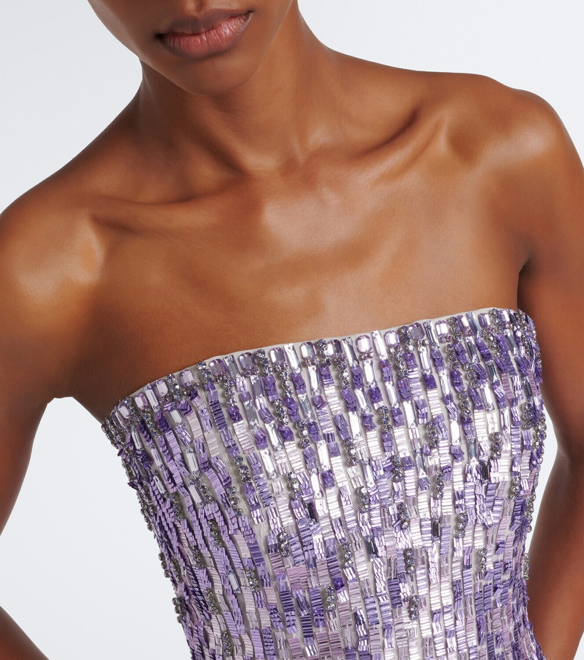 Jenny Packham Lucille sequined strapless gown