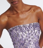 Jenny Packham Lucille sequined strapless gown