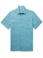 MASSIMO ALBA - Malibu Linen Shirt - Blue