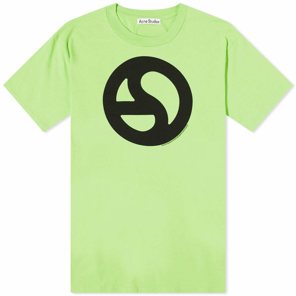 Tシャツ・カットソー ACNE STUDIOS Men T-shirt Green CL0321 BCD Acne Studios - Logo t-shirt - Relaxed fit - Bright Green