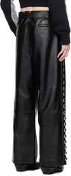 VAQUERA Black Studded Leather Pants