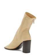 Lemaire Glove 80 Leather Ankle Boots Beige