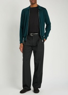 John Smedley Alston Merino Wool Jacket Dark Green