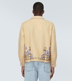 Bode Himalayan Poppy embroidered linen shirt