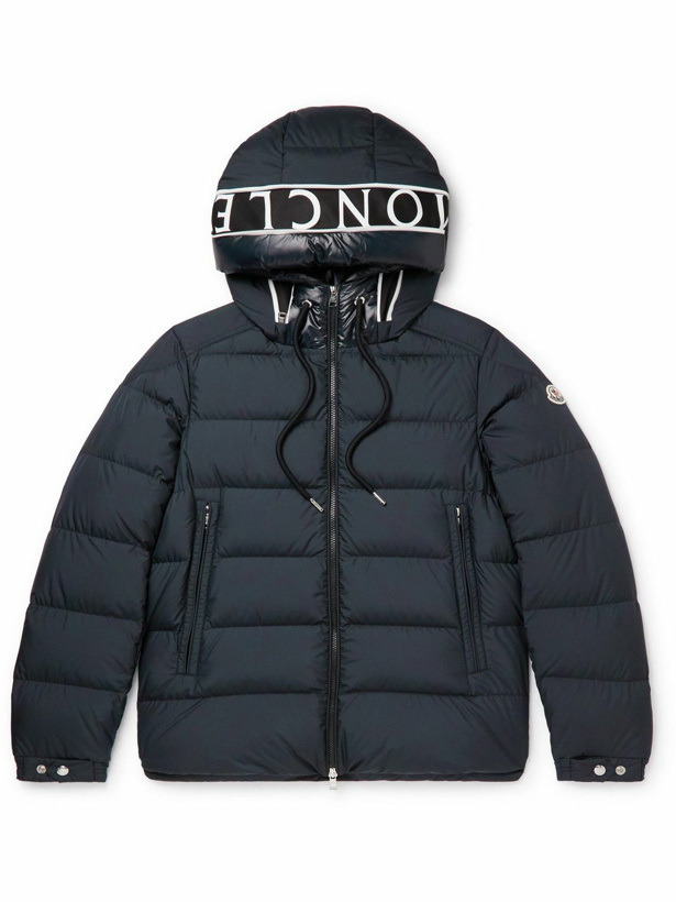 Photo: Moncler - Cardere Logo-Print Quilted Shell Hooded Down Jacket - Black