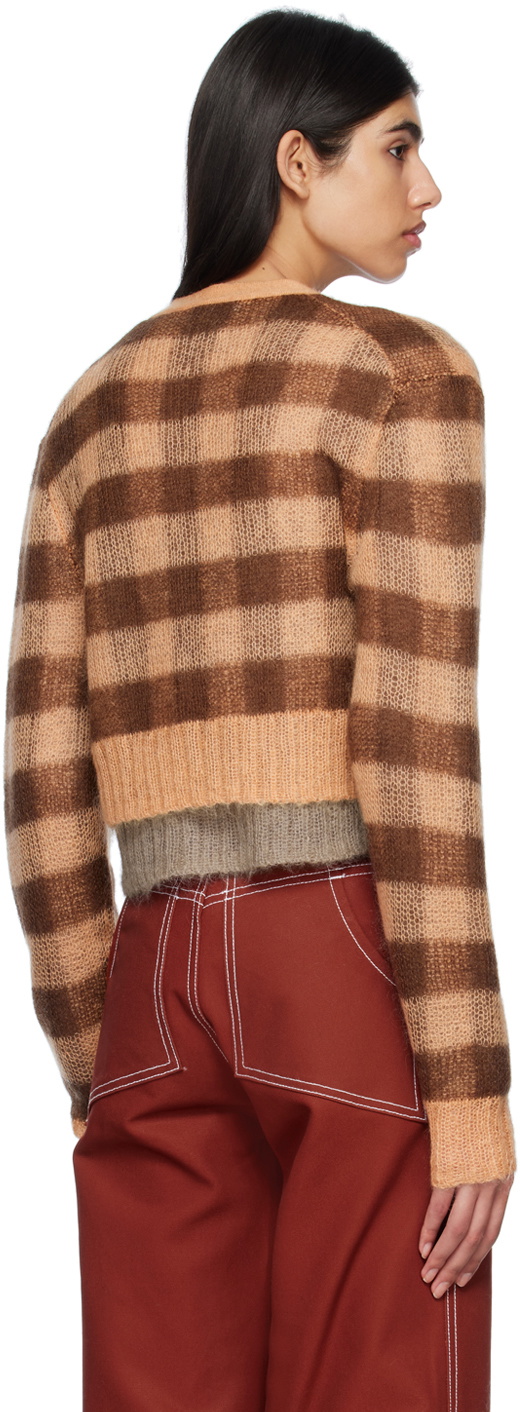 Acne Studios Brown Cropped Cardigan Acne Studios