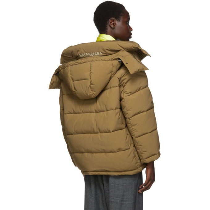 Balenciaga Brown Swing Puffer Jacket Balenciaga