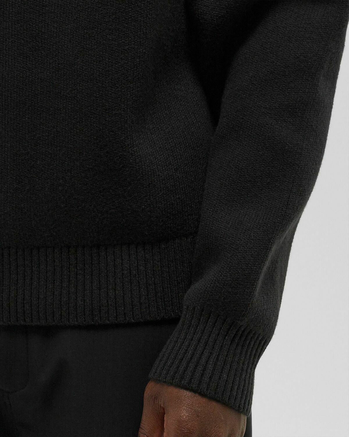 ØLÅF KNITTED DRIFT MOCK NECK Grey Mens Pullover