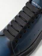 Alexander McQueen - Exaggerated-Sole Leather Sneakers - Blue