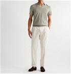 Saman Amel - Cotton Polo Shirt - Neutrals