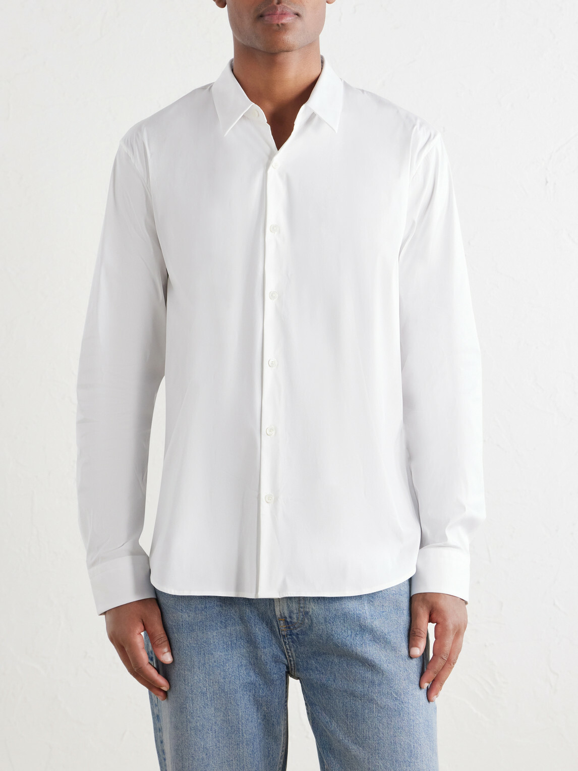 James Perse - Stretch Cotton-Blend Poplin Shirt - White