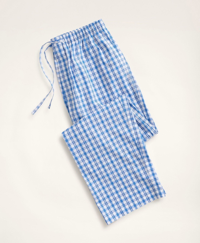 Photo: Brooks Brothers Men's Check Lounge Pants | Blue