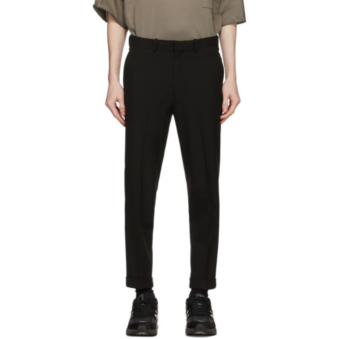 N.Hoolywood Black Slim Tapered Trousers N.Hoolywood