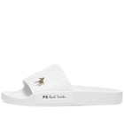 Paul Smith Men's Summit Zebra Pool Slide in White