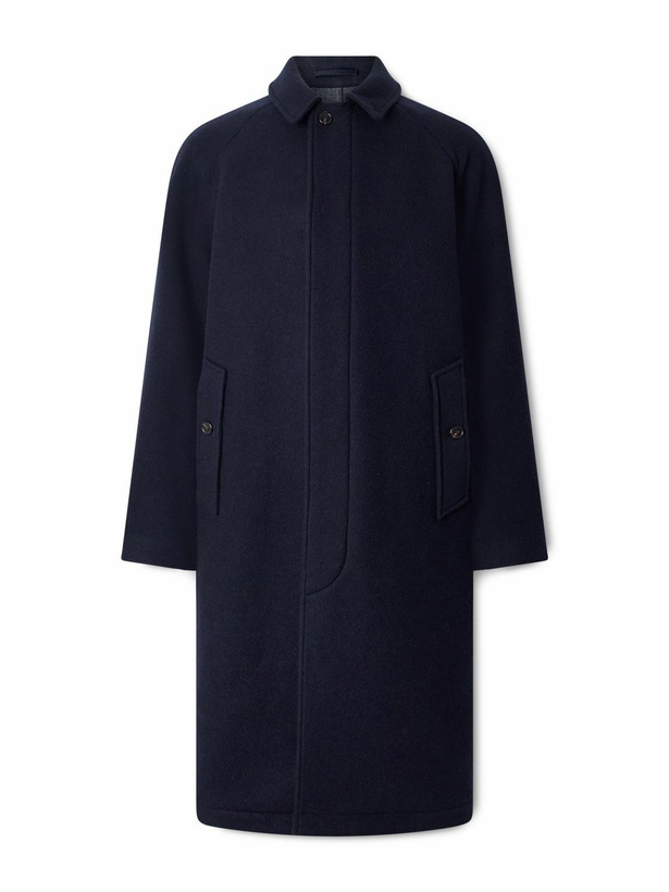Photo: Thom Sweeney - Virgin Wool and Cashmere-Blend Coat - Blue