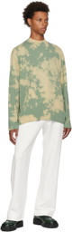 Dries Van Noten Yellow Tie-Dye Long Sleeve T-Shirt