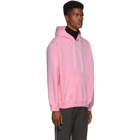 MSGM Pink Backwards Logo Hoodie