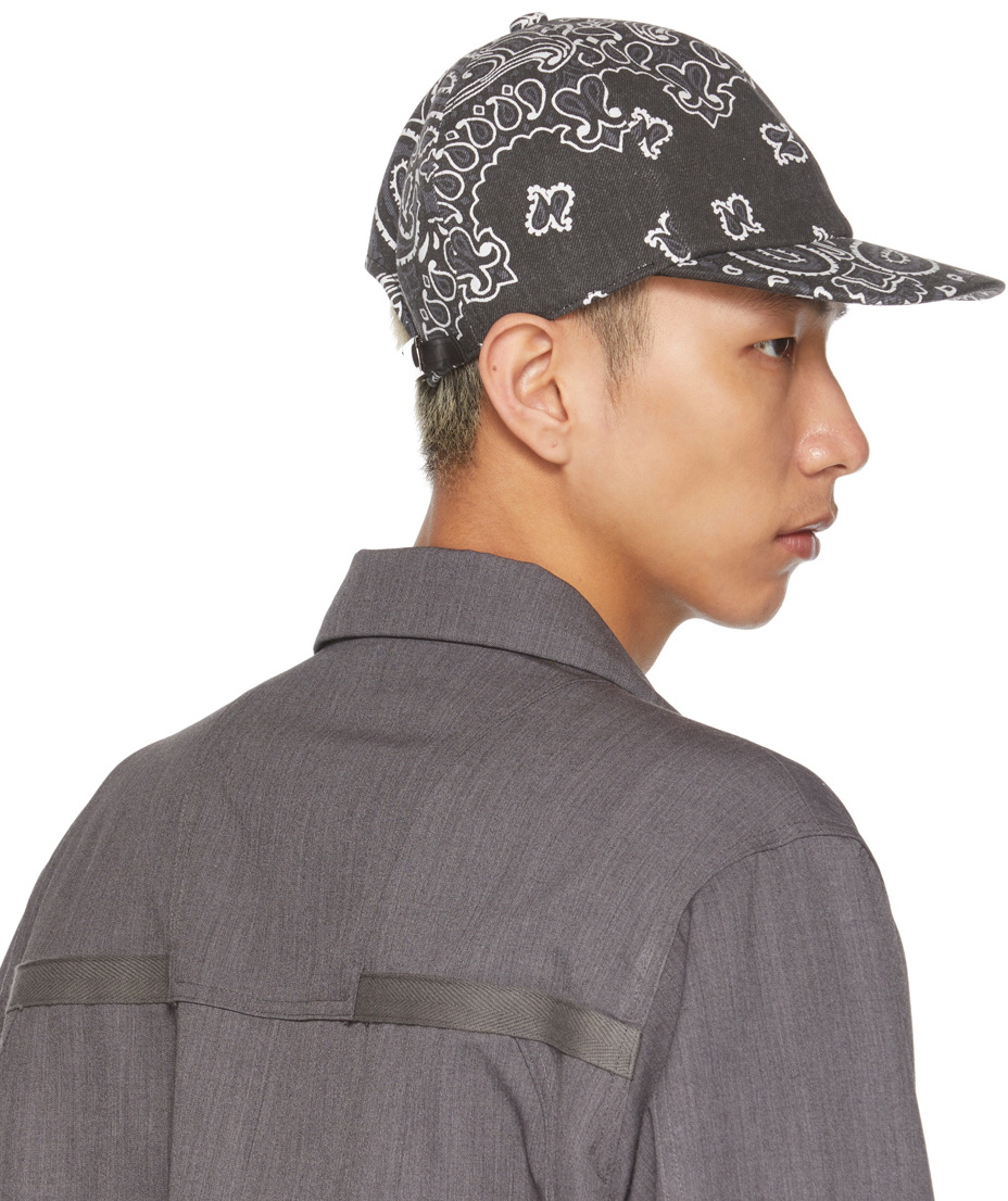 sacai Grey Bandana S Logo Cap