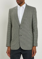 Valentino Garavani Houndstooth Wool Blazer Grey