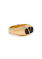Valentino Garavani Vlogo-engraved Ring Black