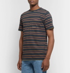 Saturdays NYC - Logo-Embroidered Striped Cotton-Jersey T-Shirt - Charcoal