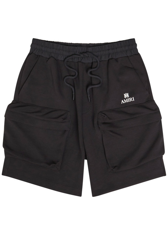 Photo: Amiri MA Logo Jersey Cargo Shorts Black